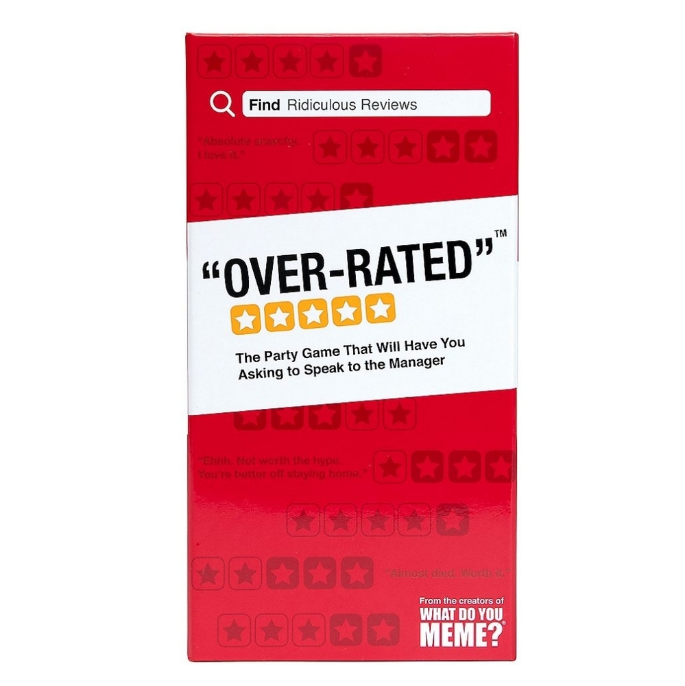 "Over-Rated" Party Fun Funny Card Game Night Age 17+ 3-20+ players NWT Sealed